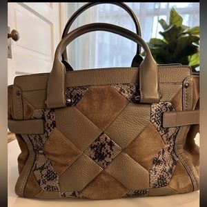 COACH Swagger Blake Patchwork Leather Satchel